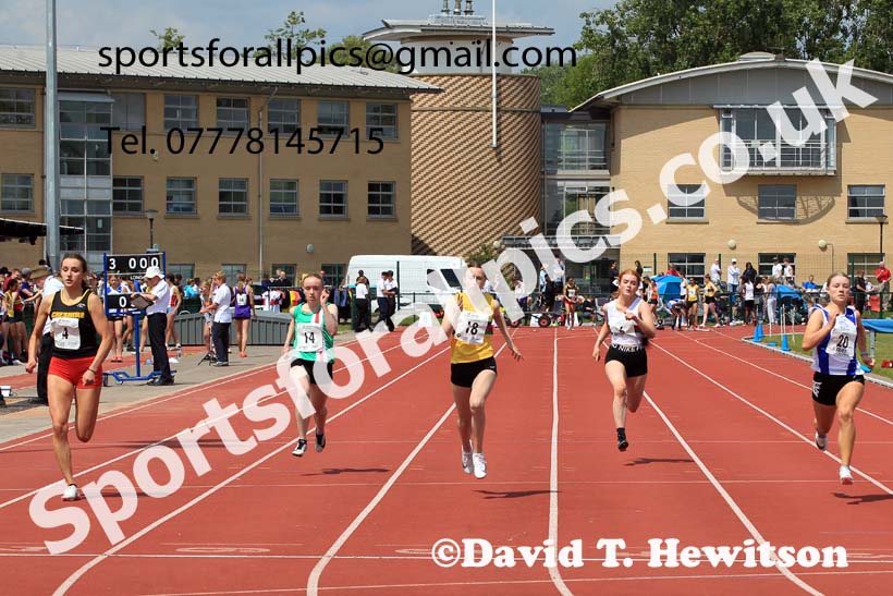 Womens Under-17s and Girls Under-15s 100 metres, 2022 Northern Inter Counties U17s and U15s Track and Field, York, Thursday, June 2nd. Photo: David T. Hewitson/Sports for All Pics
